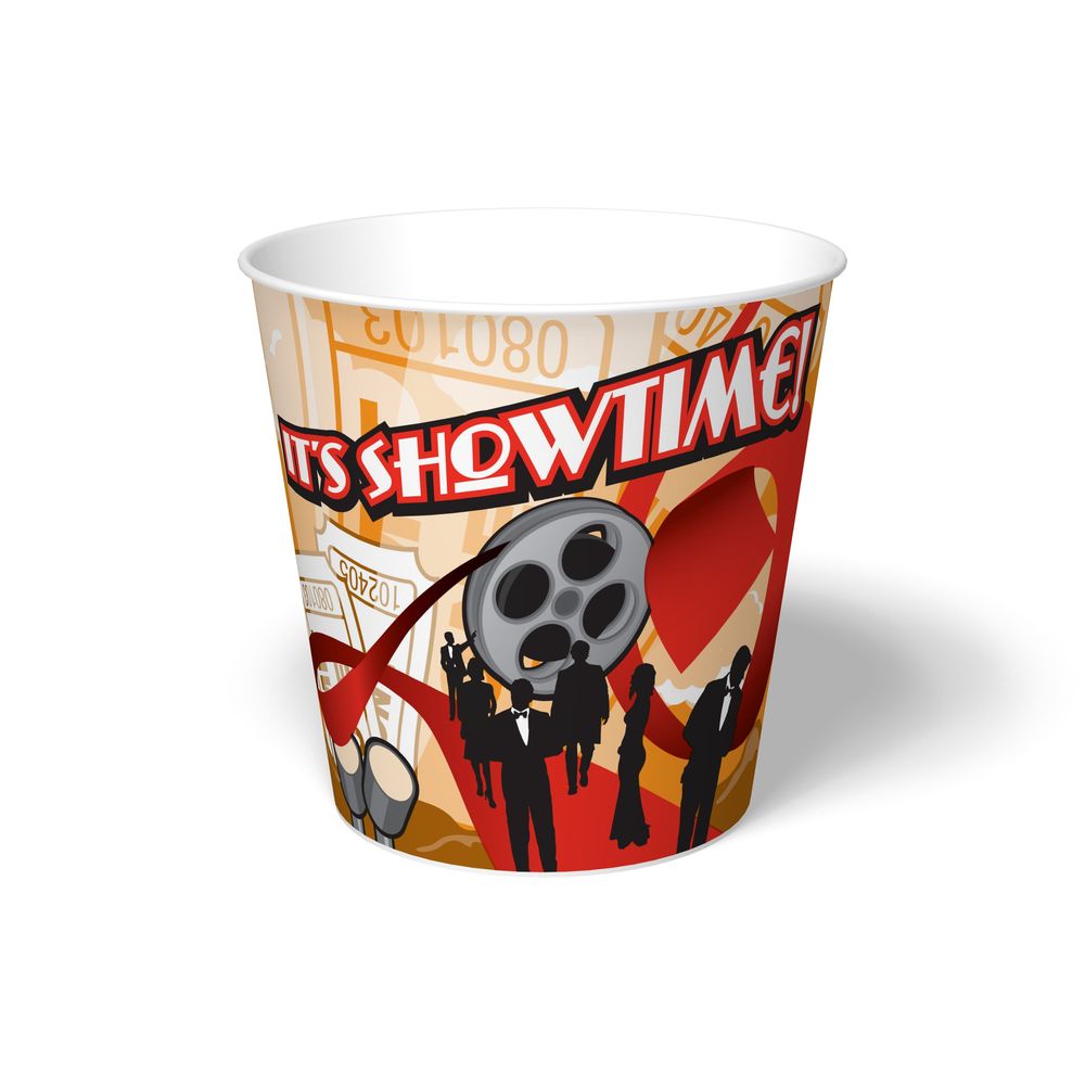 Showtime Print Popcorn Paper Bucket