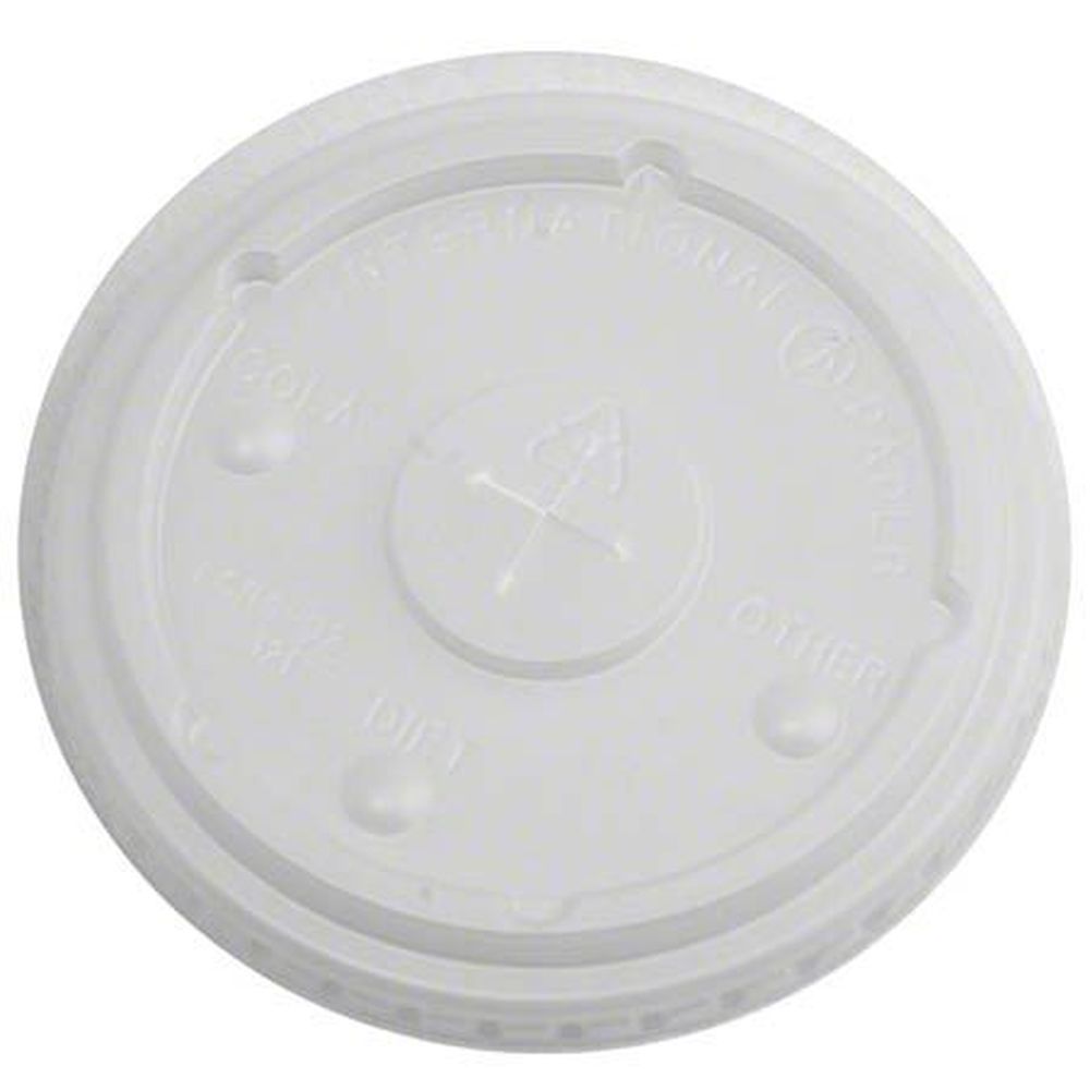 Translucent Flat Straw Bubble Lid for 9 Ounce Cold Cup