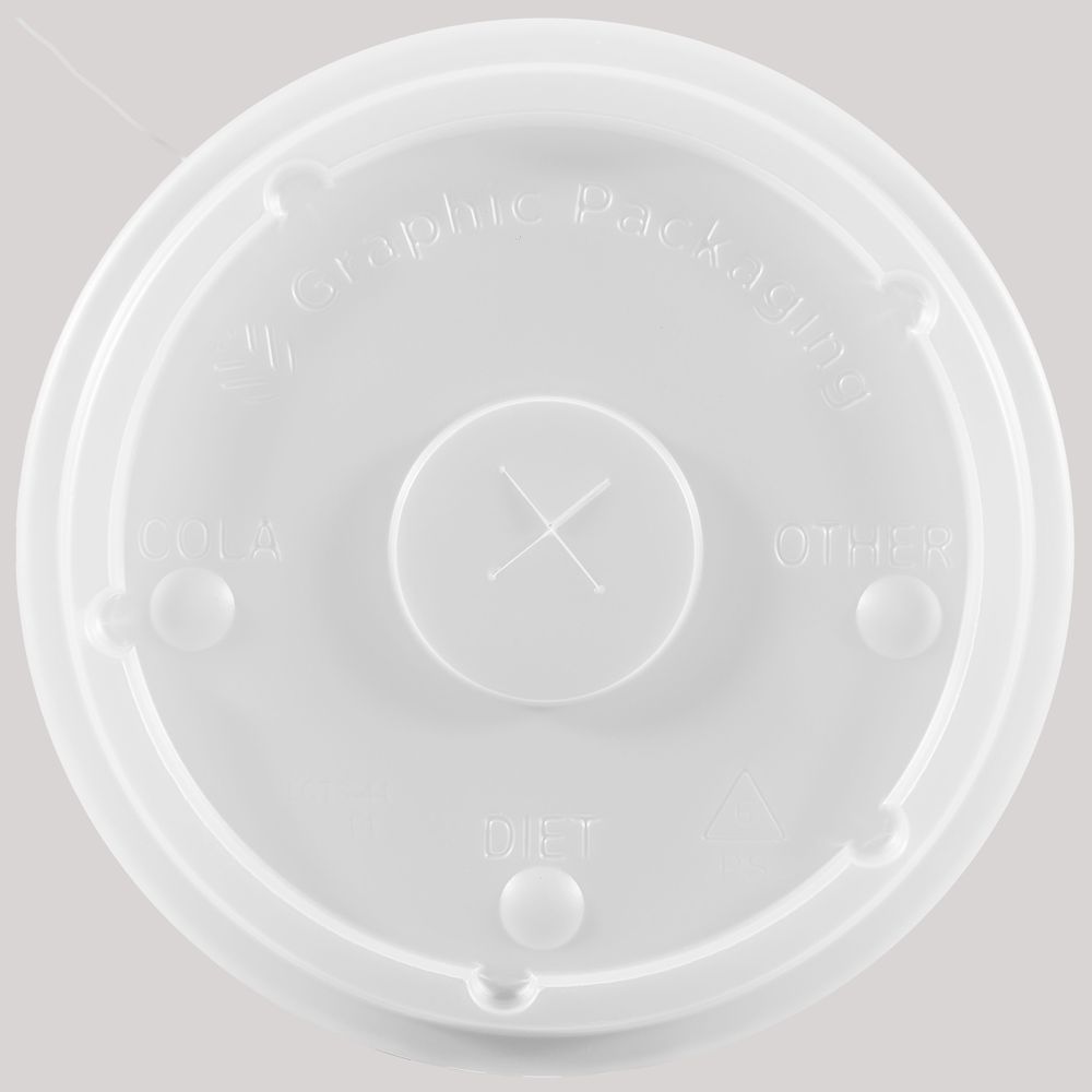 Translucent Flat Straw Bubble Lid for 44 Ounce Cold Cup