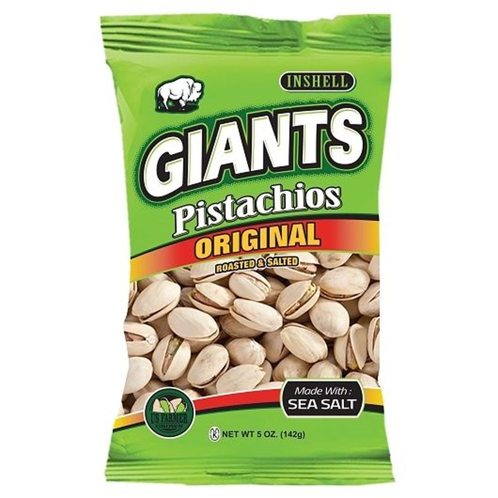 Giants Original Roasted And Salted Pistachios Seed Snacks, 5 Ounce -- 8 Per Case