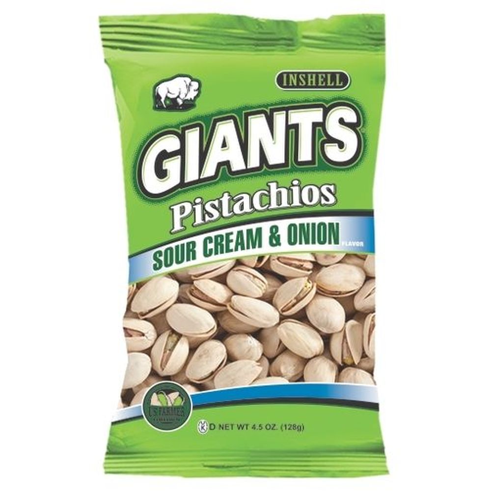 Giants Sour Cream Onion Pistachios, 4.5 Ounce -- 8 Per Case