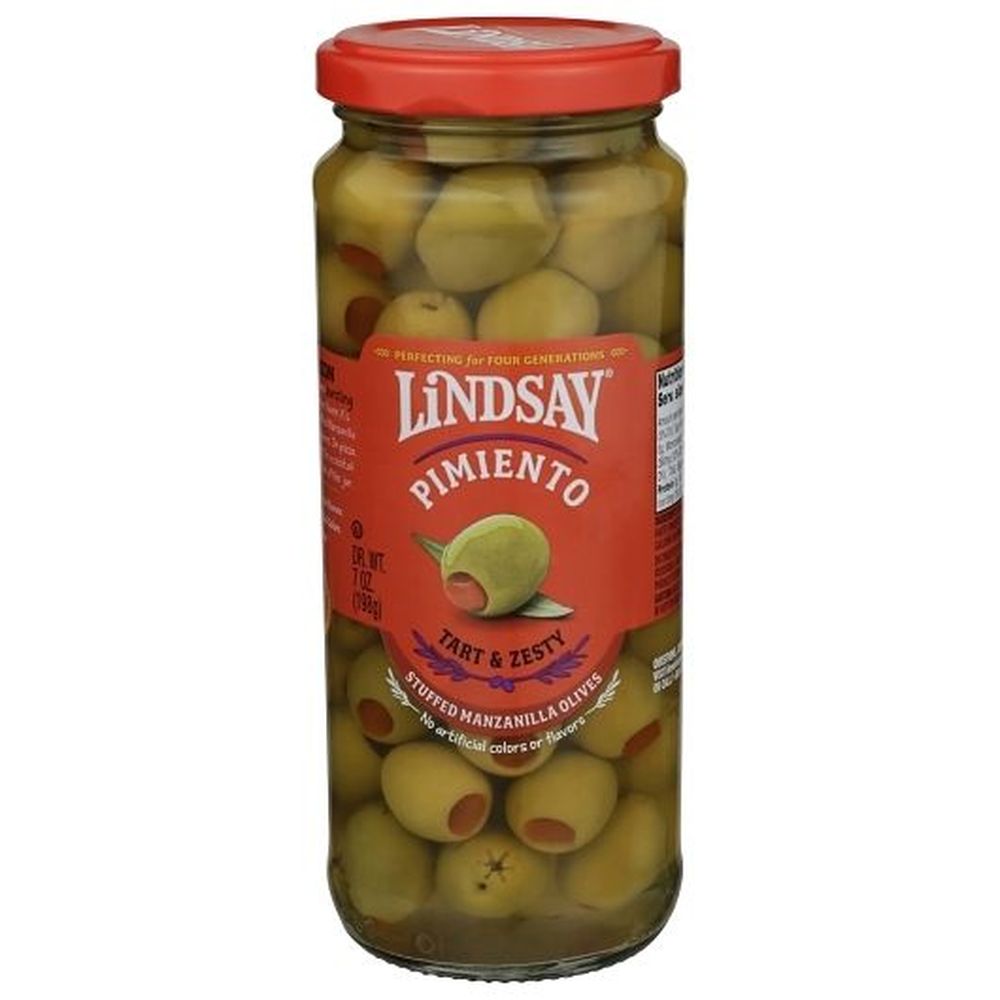 Lindsay Stuffed Manzanilla Olives With Pimiento, 7 Ounce -- 6 Per Case