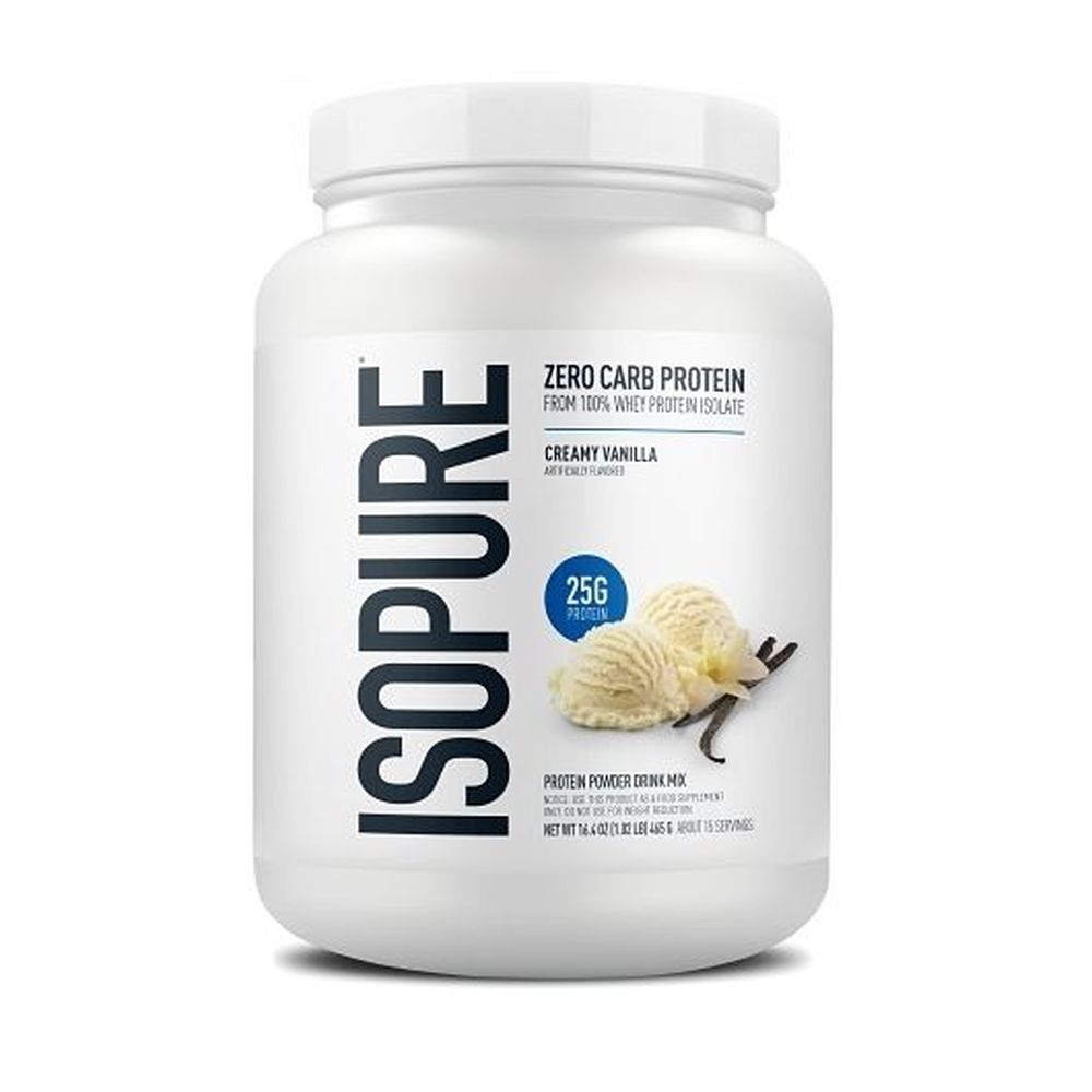 Isopure Zero Carb Gluten Free Vanilla Protein Powder Drink Mix, 1 Pound -- 4 Per Case