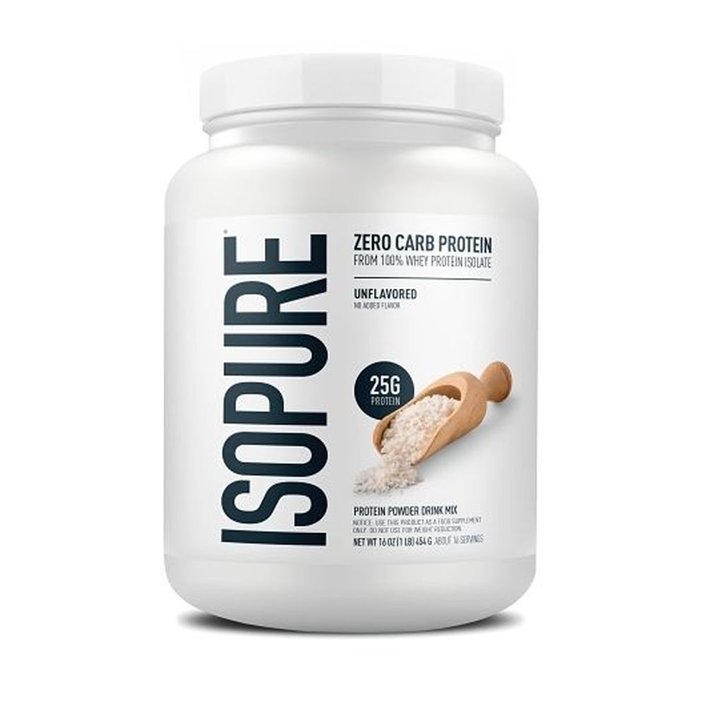 Isopure Low Carb Unflavored Protein Powder Drink Mix, 1 Pound -- 4 Per Case