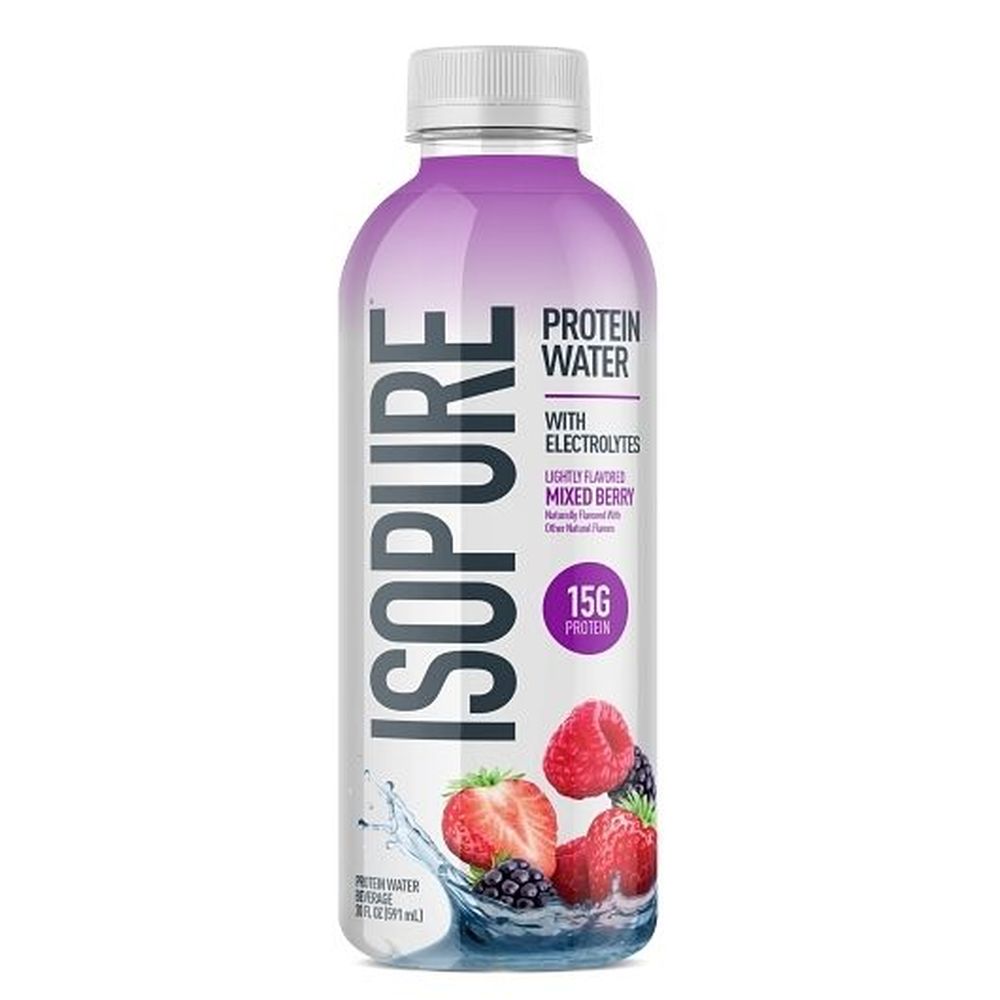 Isopure Non Alcoholic Mixed Berry Clear Protein Water, 1.3 Pound -- 12 Per Case