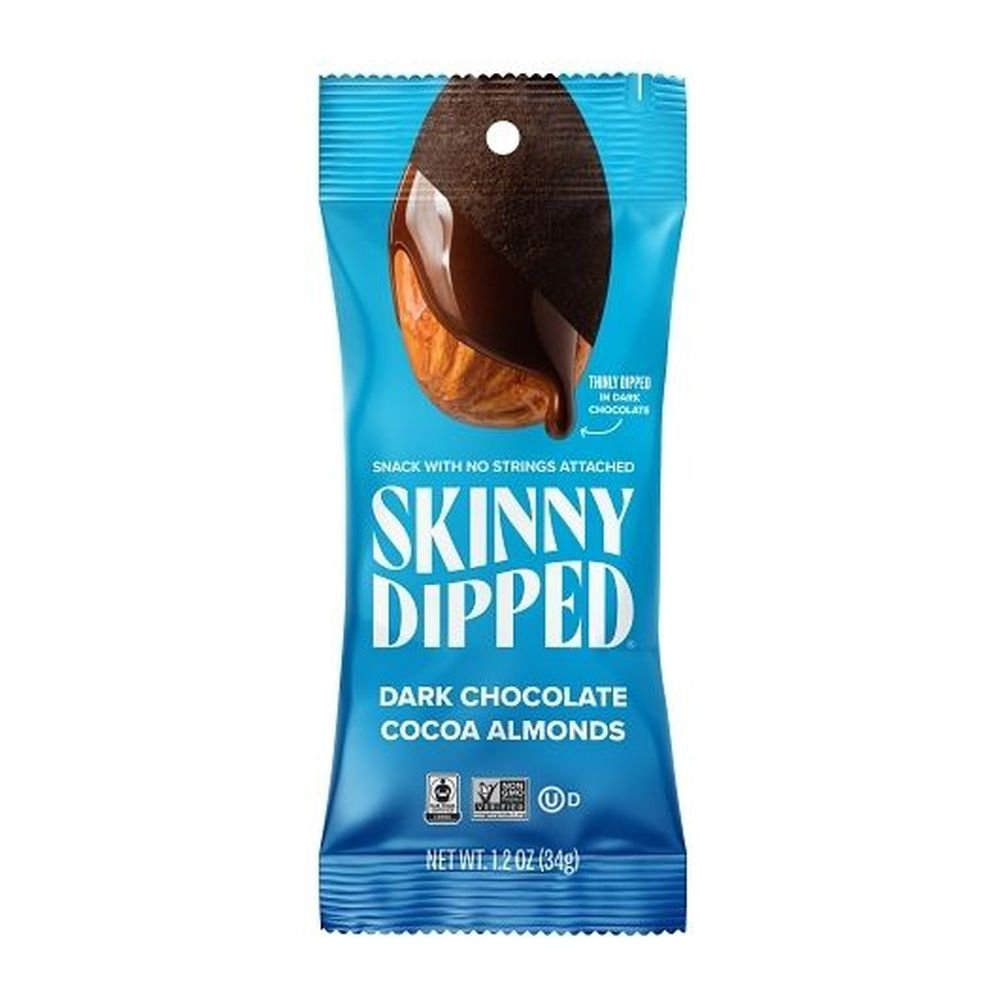 Skinny Dipped Dark Chocolate Cocoa Covered Almonds, 1.2 Ounce -- 40 Per Case