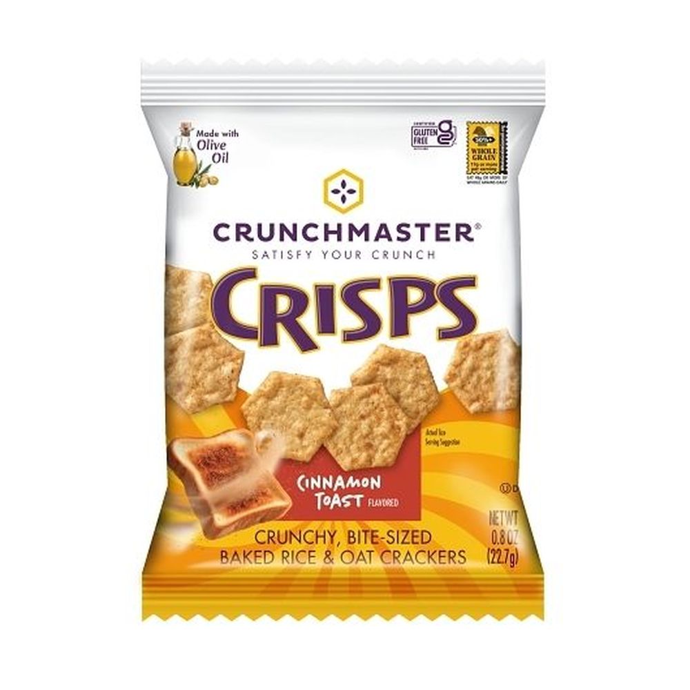 Crunchmaster Cinnamon Toast Rice And Oatmeal Bites Crisps, 0.8 Ounce -- 75 Per Case