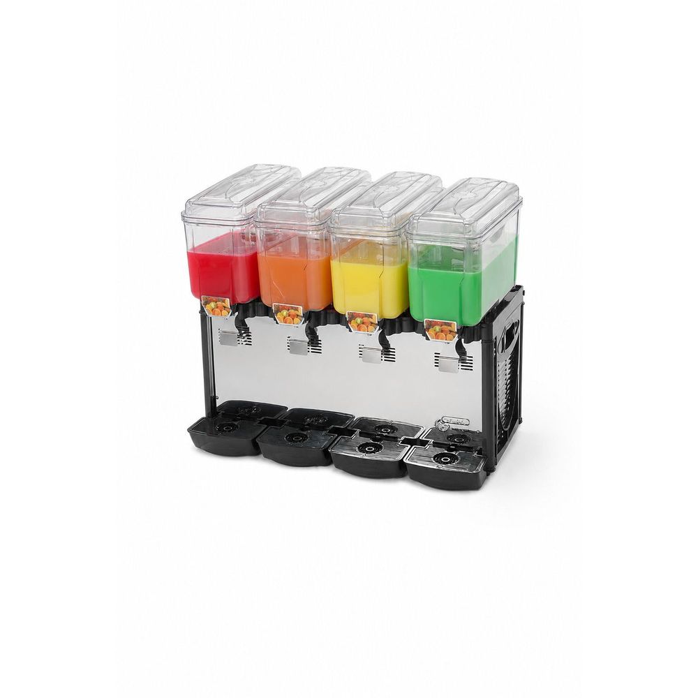 Cofrimell 220v Commercial Juice Dispenser With 4 Tanks, 3 Gallon Capacity