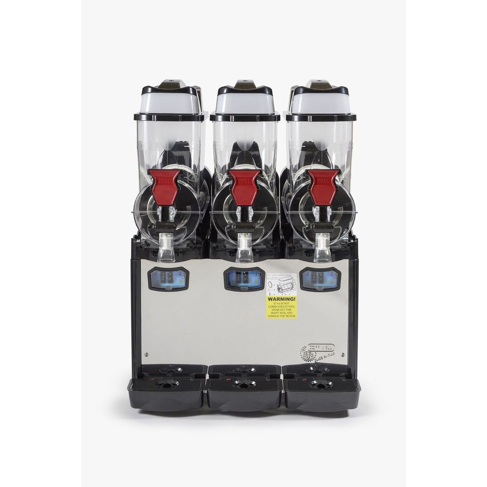 Cofrimell Black Commercial Frozen Slush Dispenser With 3 Tanks, 2.6 Gallon Capacity