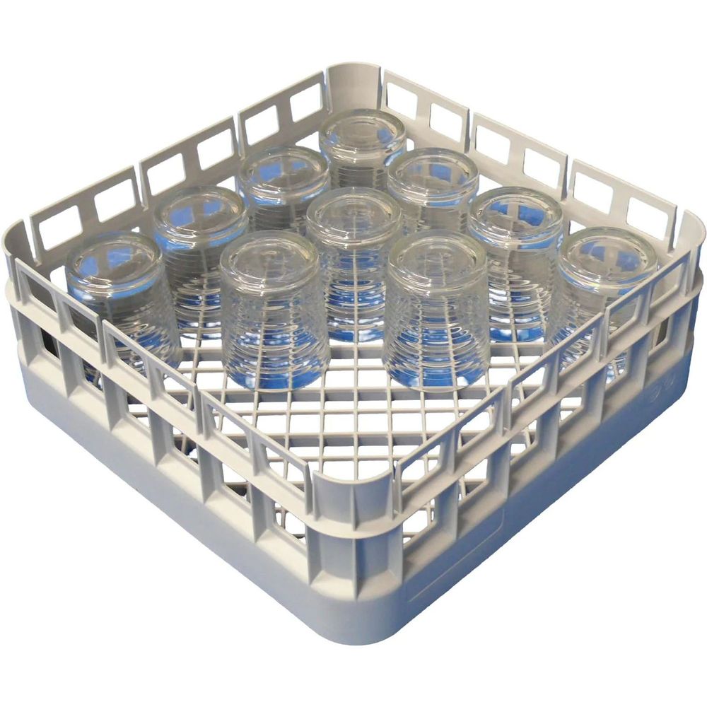 Lamber Plastic Open Glass Rack For Dishwasher, 15.5 X 15.5 X 6 Inch