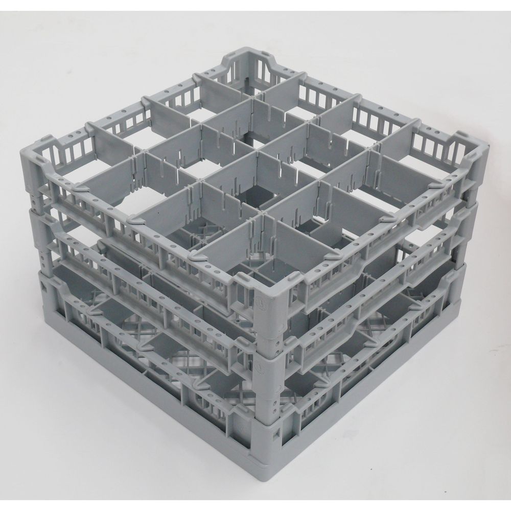Lamber Glass Rack With 16 Compartments, 15.5 X 15.5 X 10.5 Inch