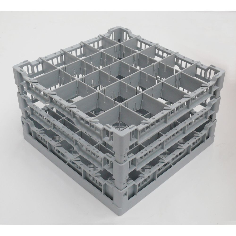 Lamber Glass Rack With 25 Compartments, 15.5 X 15.5 X 10 Inch