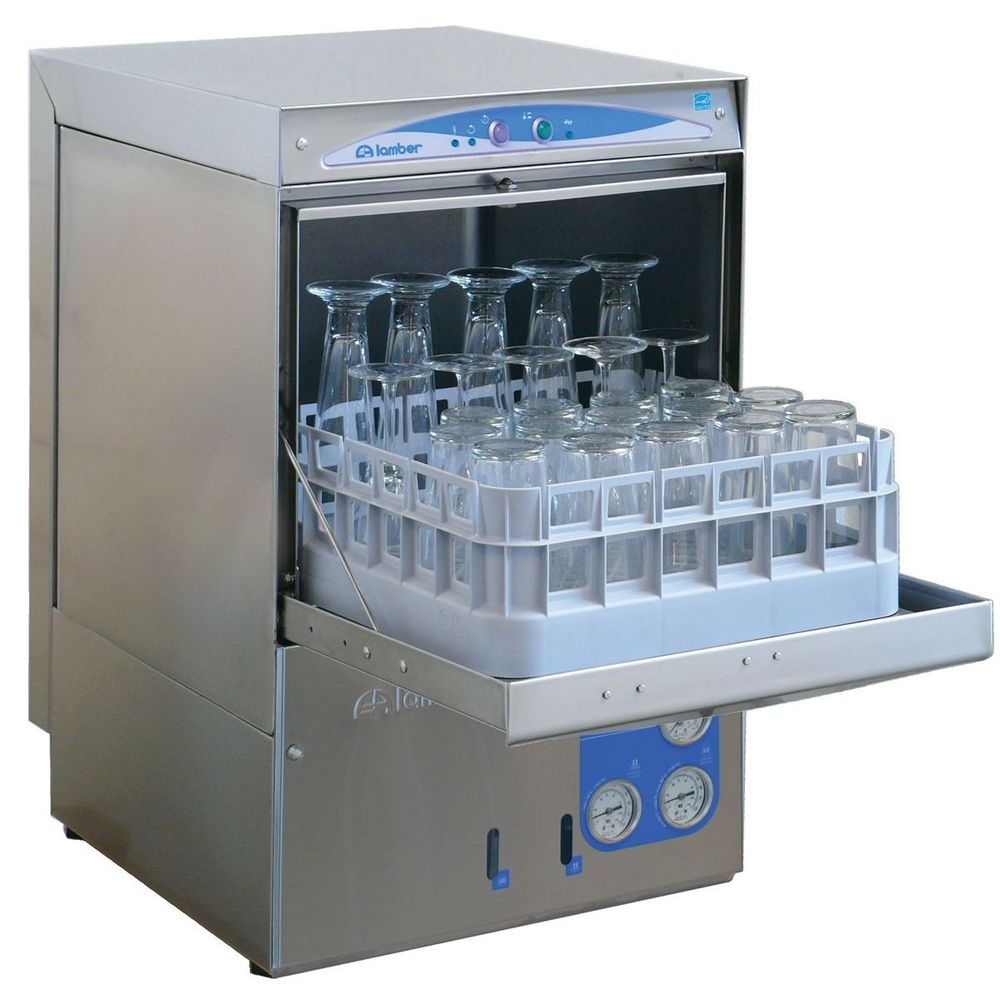 Lamber 220v Economy Single Wall High-temperature Glasswasher, 20 X 18 X 29.25 Inch