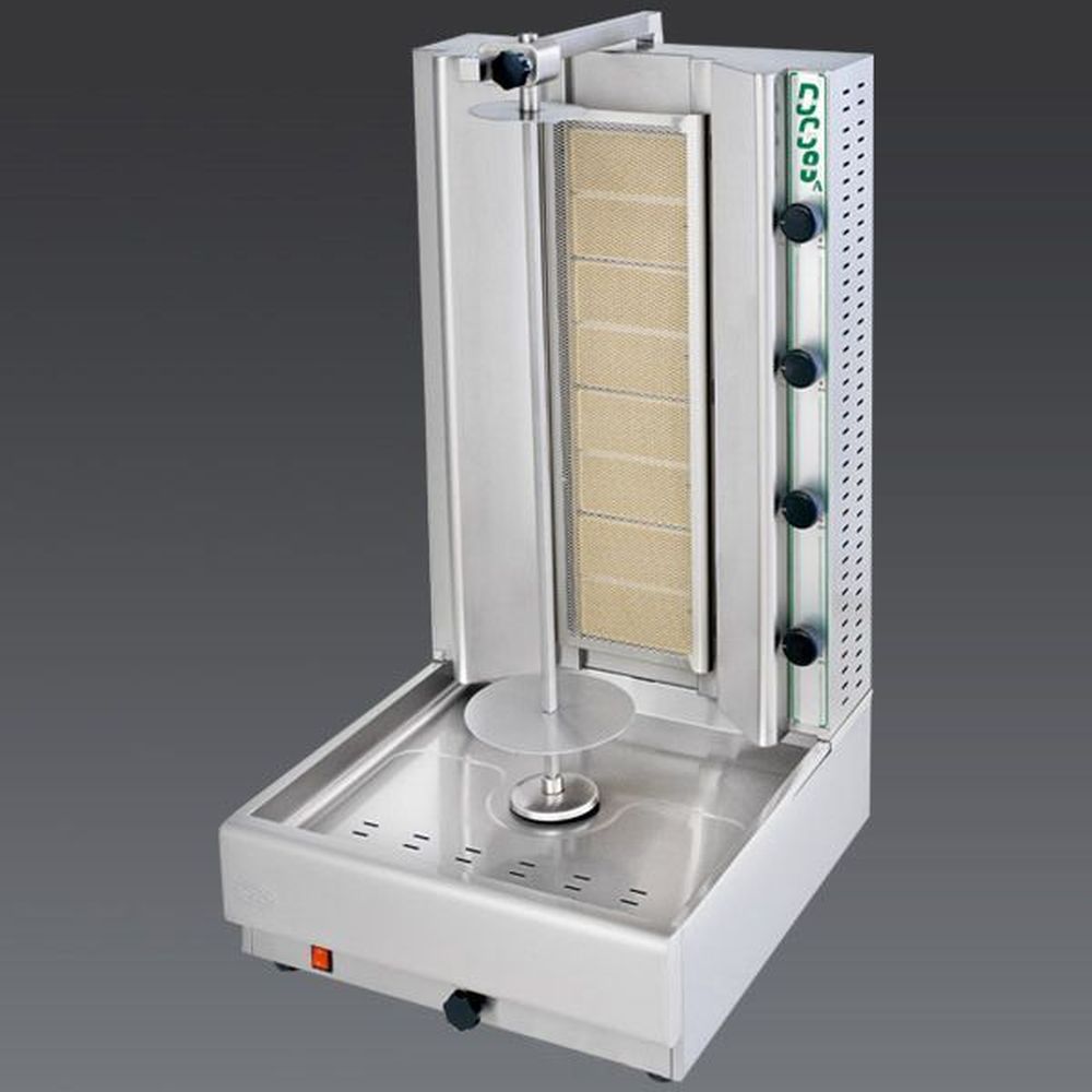 Visvardis Classic Natural Gas Shawarma And Gyro Machine With 155-200 Pound Capacity, 25.25 X 20.9 X 45.25 Inch