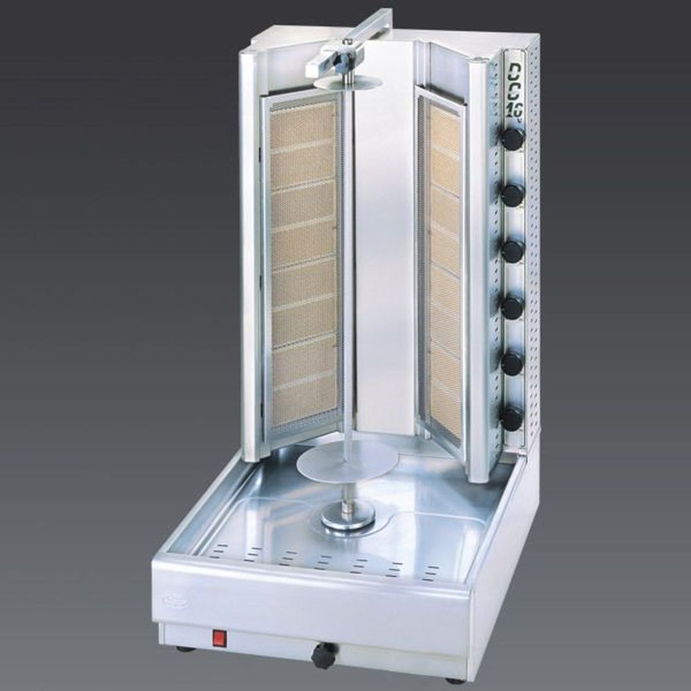 Visvardis Natural Gas Shawarma And Gyro Machine With 175-200 Pound Capacity, 27 X 23 X 41 Inch