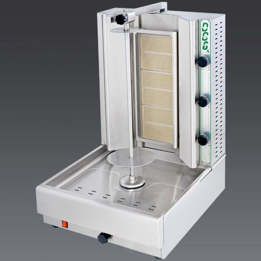 Visvardis Gas Shawarma And Gyro Machine With 66-100 Pound Capacity, 25.25 X 20.9 X 32.6 Inch
