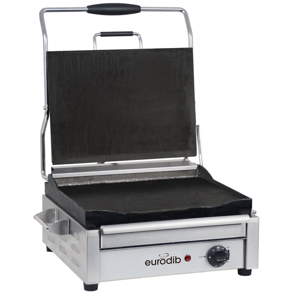 Eurodib Sfe Series 240v Electric Medium All Sides Flat Commercial Panini Grill, 17.7 X 16.1 X 9.3 Inch