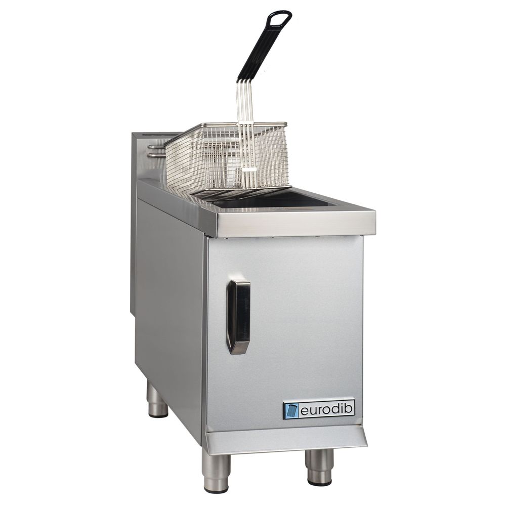 Eurodib Countertop Single Pot Natural Gas Fryer With Twin Basket, 29 X 11 X 25 Inch