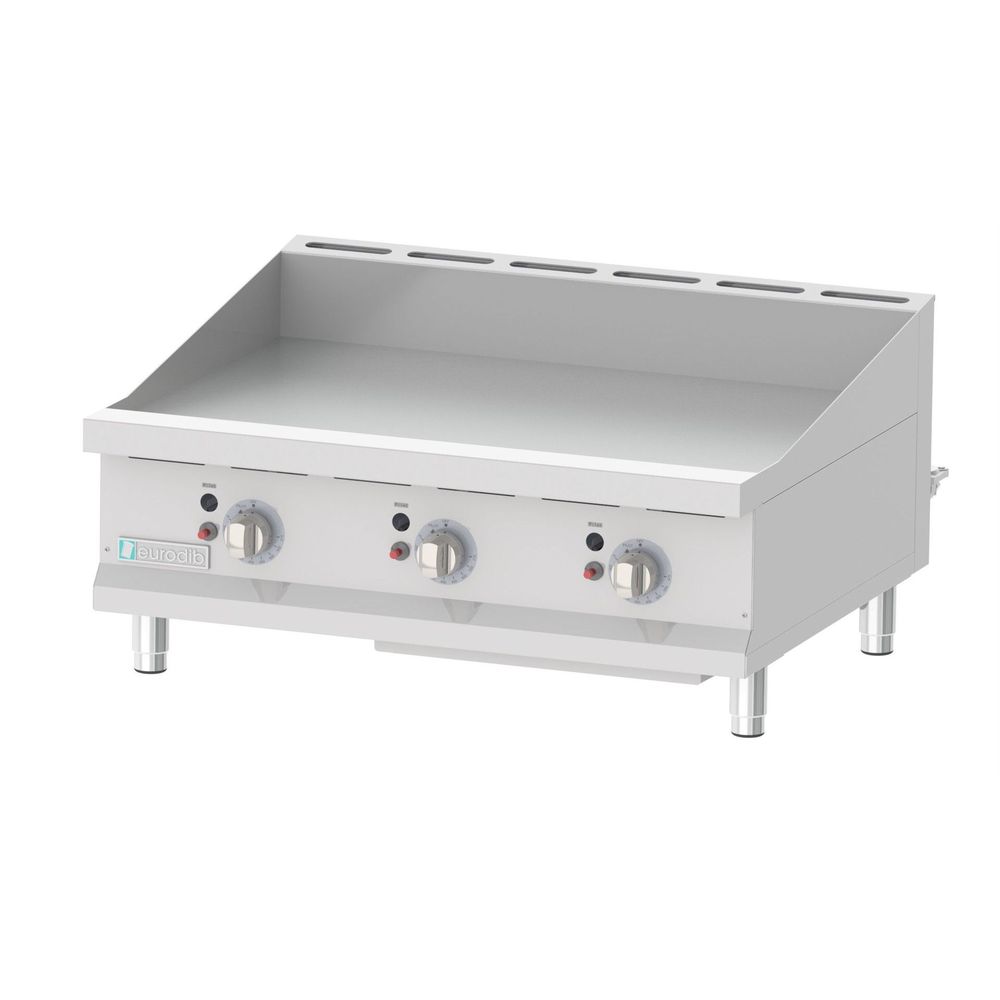 Eurodib 36 Inch Natural Thermostatic Gas Griddle, 29 X 36.5 X 19 Inch