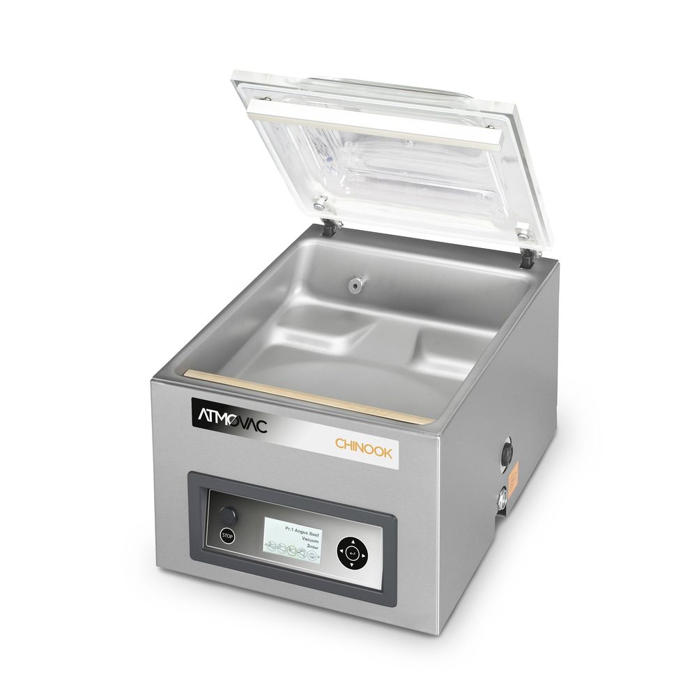 Atmovac Chinook Premium Chamber Vacuum Machine With Sensor And Liquid Control, 16 Inch Seal Bar, 24.25 X 19.5 X 17.25 Inch