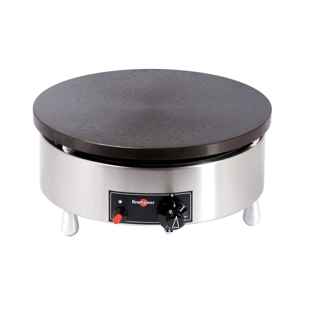 Krampouz Stainless Steel Luxury Range Round Frame Natural Gas Crepe Maker, 19.7 Inch Width X 5 Inch Height