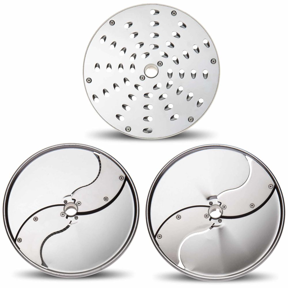 Dito Sama 205 Mm Cutting Discs Set For Vegetable Slicer/cutter Mixer, Set Of 3
