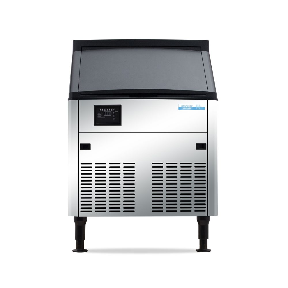 Resolute Ice Systems Air Cooled Modular Ice Cube Machine With Integrated Bin, 160 Pound Capacity