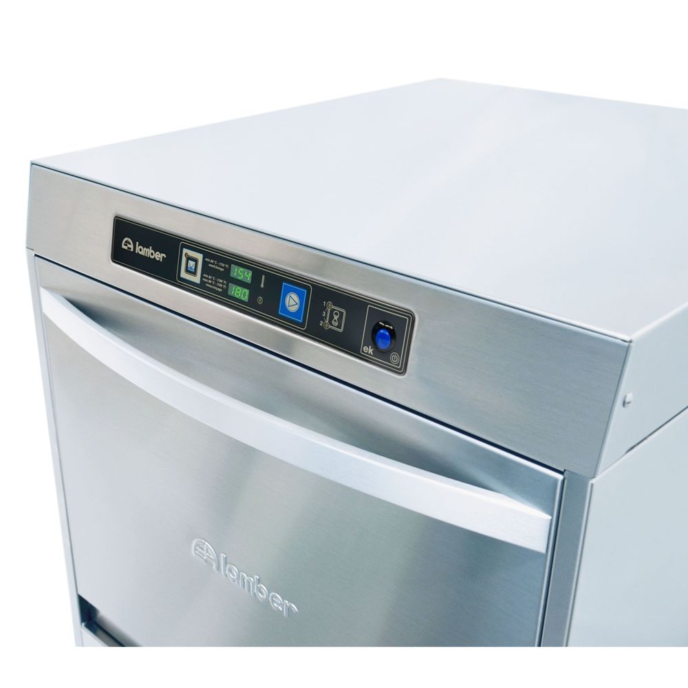Lamber Deluxe High-temperature Undercounter Double Rack Design Dishwasher With 2 Levels And High Opening, 25.5 X 23.6 X 32.2 Inch