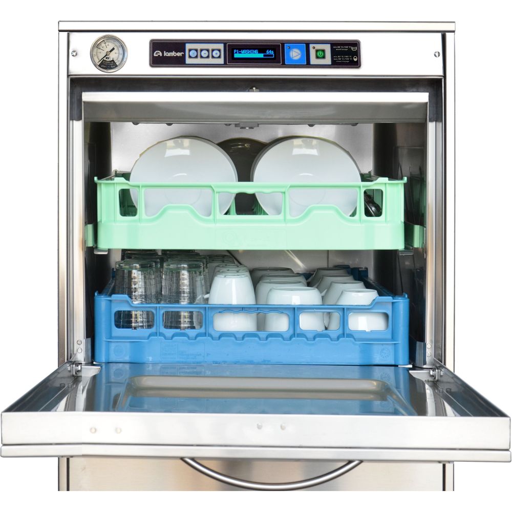 Lamber Deluxe High-temperature Undercounter Dishwasher With 2 Levels And High Opening, 23.62 X 25.59 X 32.28 Inch