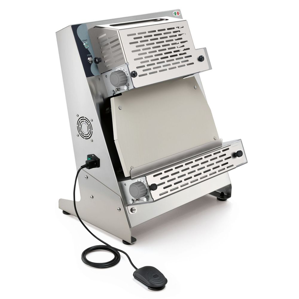 Eurodib Stainless Steel Countertop P-roll Dough Sheeter With Top And Bottom Parallel Rollers, 18 X 22.5 X 27 Inch