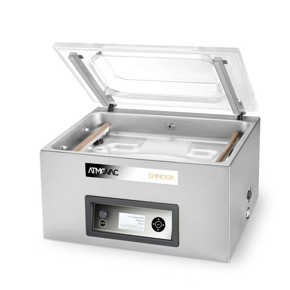 Atmovac Chinook Premium Chamber Vacuum Machine With Sensor And Liquid Control, 16 Inch Double Sealing Bar, 20.75 X 27.5 X 17.25 Inch