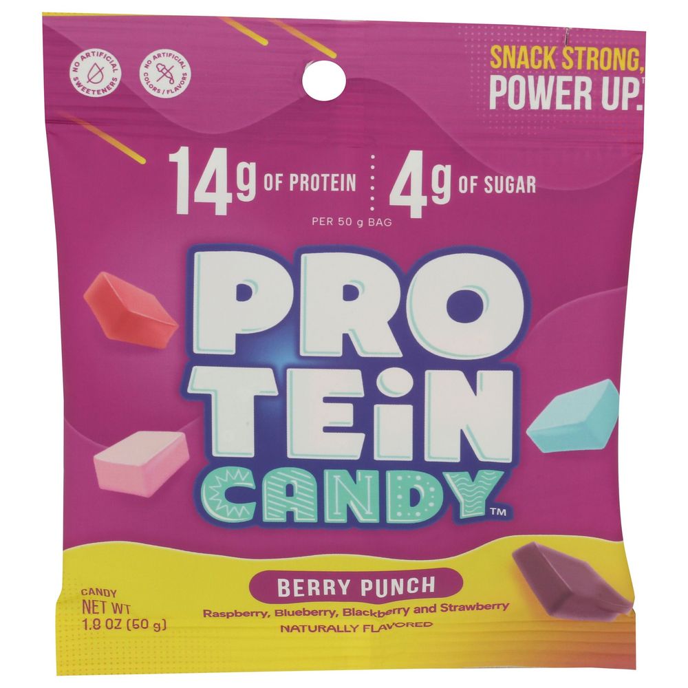 Protein Candy Berry Punch Chewy Candy, 1.8 Ounce -- 12 Per Case