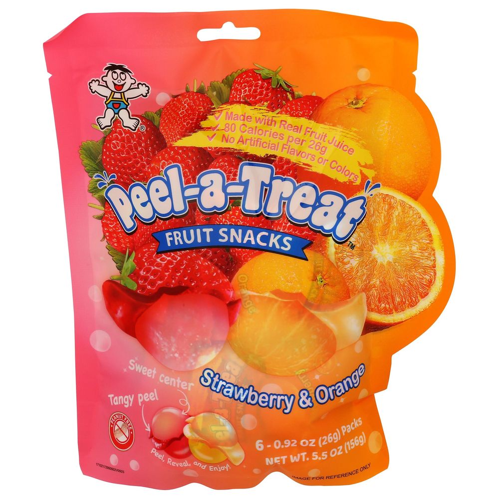 Want Want Peel A Treat Strawberry Orange Fruit Snacks, 5.5 Ounce -- 8 Per Case