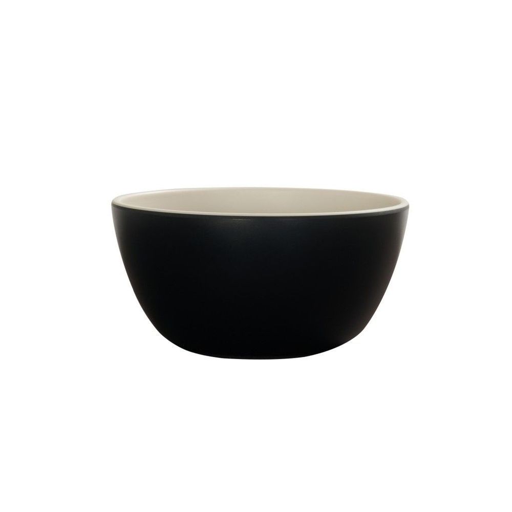Cal-mil Sophie Collection Black And Ivory Melamine Soup Bowl, 30 Ounce Capacity -- 6 Per Case