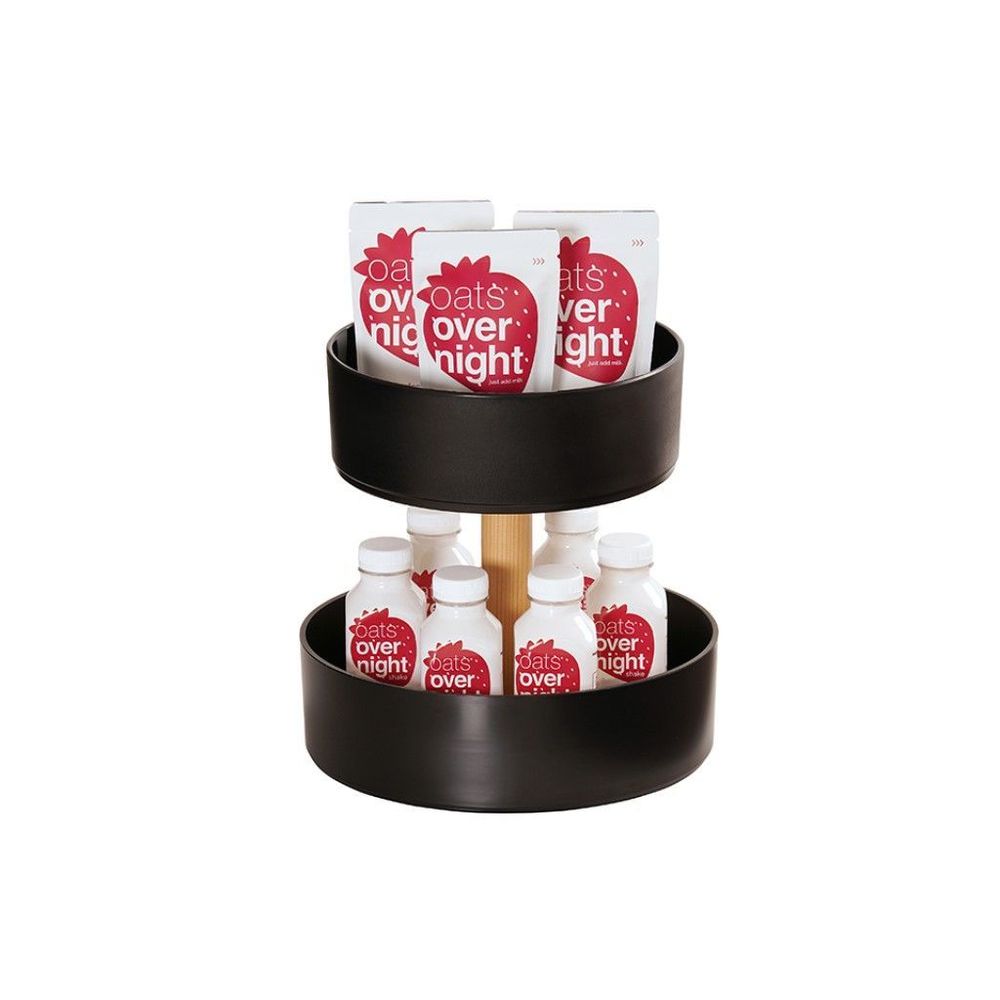 Cal-mil Logan Collection Black Melamine 2-tier Merchandiser, 12 X 12 X 12 Inch