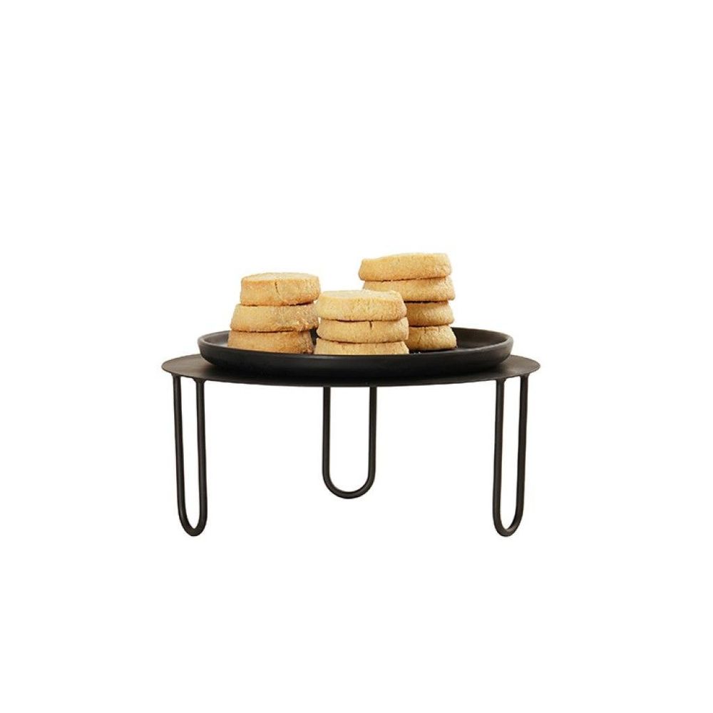 Cal-mil Logan Collection Black Durable Metal Round Riser, 12 X 12 X 5 Inch