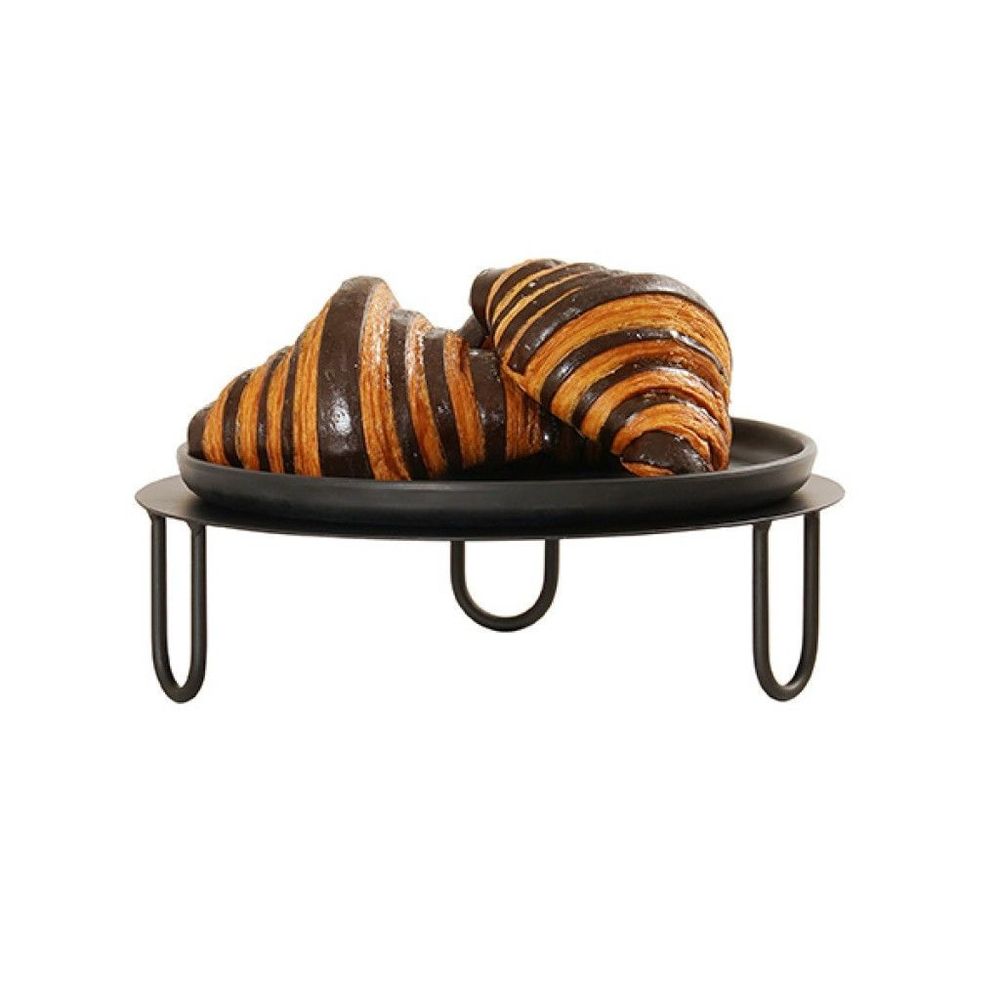 Cal-mil Logan Collection Black Durable Metal Round Riser, 11 X 11 X 3 Inch