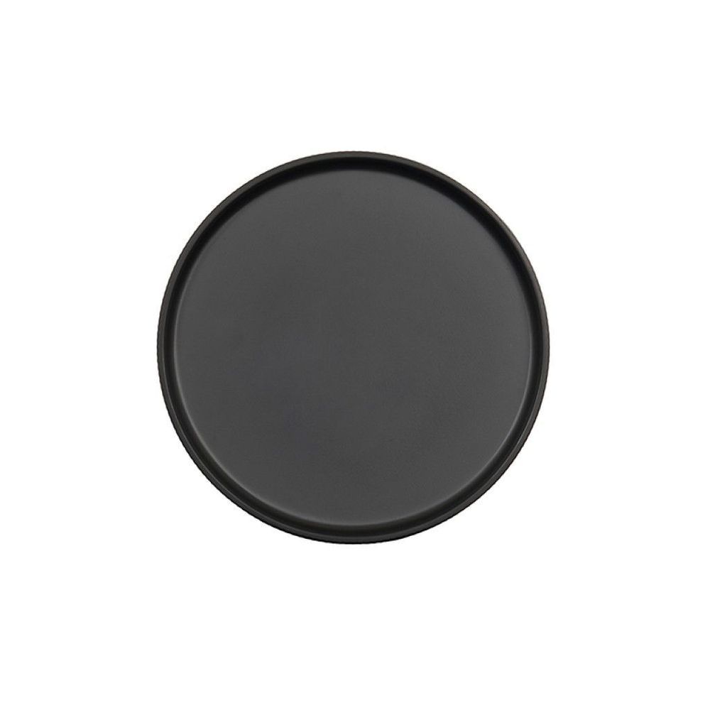 Cal-mil Arista Collection Black Melamine Plate, 8 Inch Dia. -- 6 Per Case