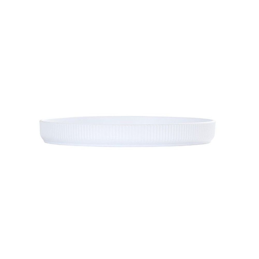 Cal-mil Arista Collection White Melamine Raised Rim Plate, 12 Inch Dia. -- 6 Per Case