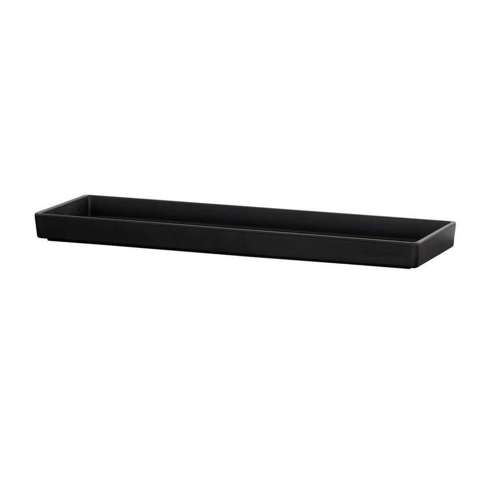 Cal-mil Black Melamine Serving Tray, 20 X 6 X 1 Inch -- 3 Per Case