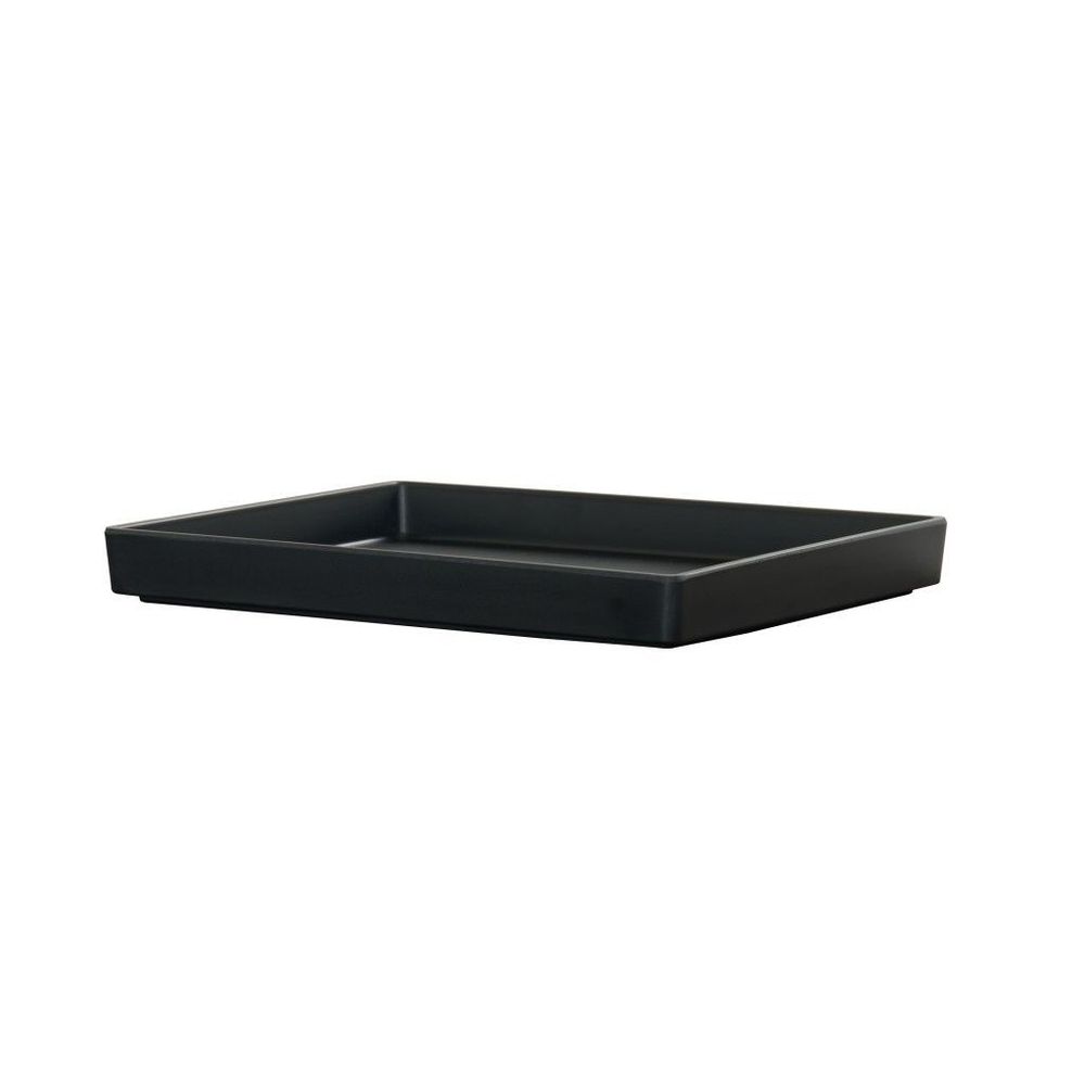 Cal-mil Black Melamine Serving Tray, 10 X 12 X 1 Inch -- 3 Per Case