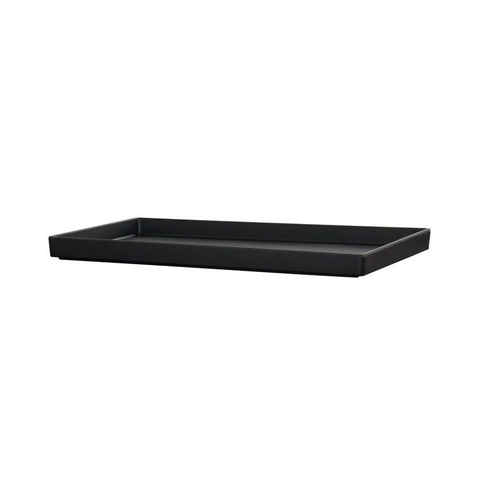 Cal-mil Black Melamine Serving Tray, 12 X 20 X 1 Inch -- 3 Per Case