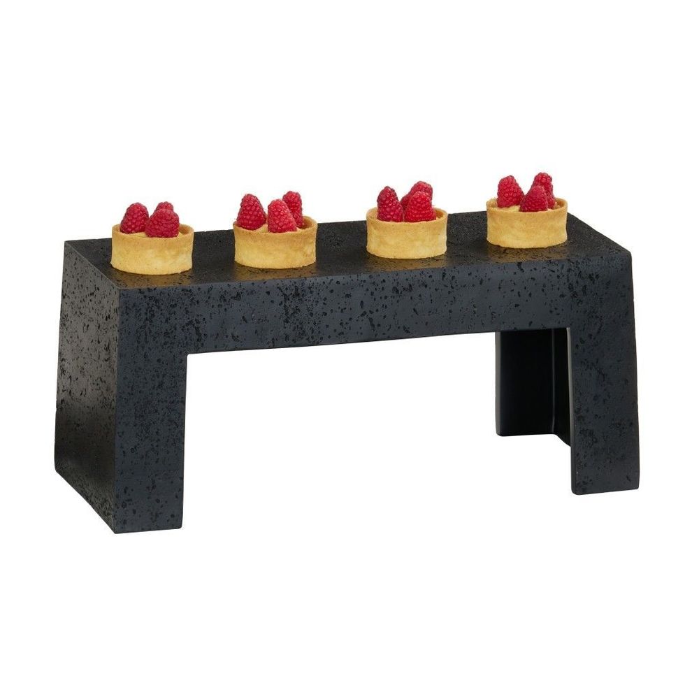 Cal-mil Resin Collection Black Rectangle Riser, 15 X 6 X 7 Inch