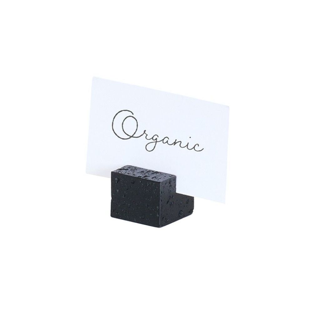 Cal-mil Resin Collection Black Cardholder Block, 2.5 X 2.5 X 2.5 Inch -- 6 Per Case