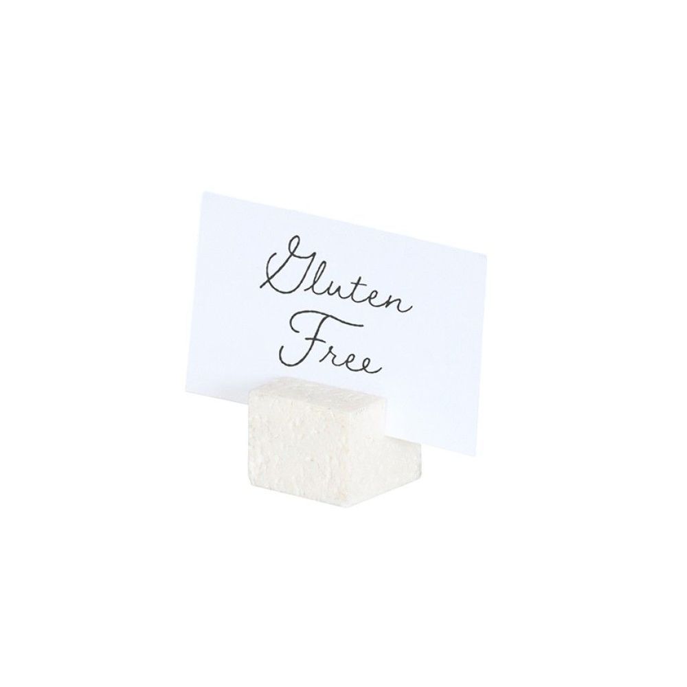 Cal-mil Resin Collection Ivory Cardholder Block, 2.5 X 2.5 X 2.5 Inch -- 6 Per Case