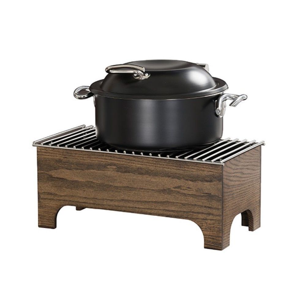 Cal-mil Melrose Collection Chocolate Brown Oak Wood Chafer Alternative, 19.25 X 9.25 X 8.25 Inch