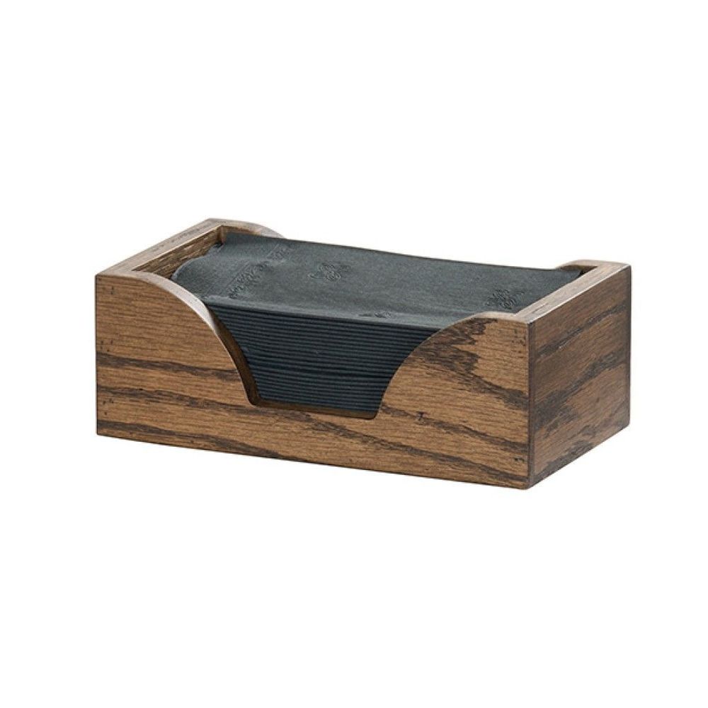 Cal-mil Melrose Collection Chocolate Brown Oak Wood Rectangular Napkin Holder, 9 X 5 X 3.5 Inch