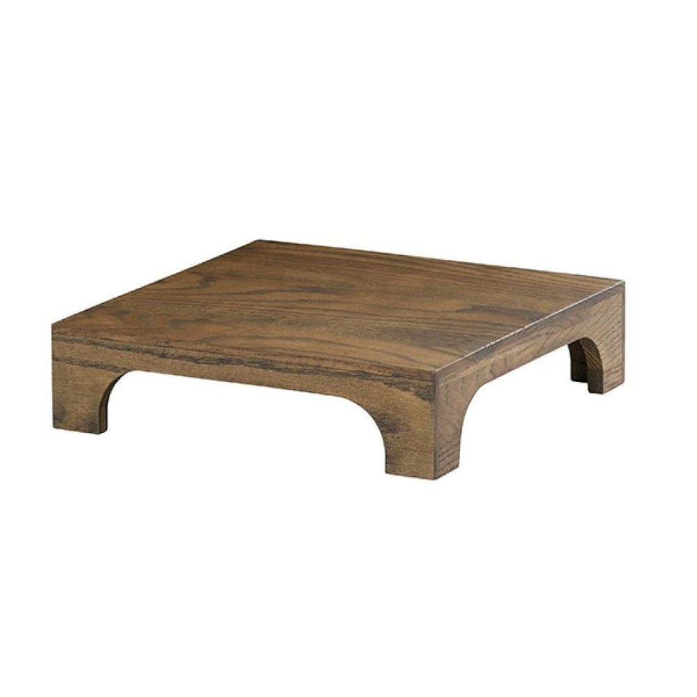 Cal-mil Melrose Collection Chocolate Brown Oak Wood Square Riser, 12 X 12 X 3 Inch
