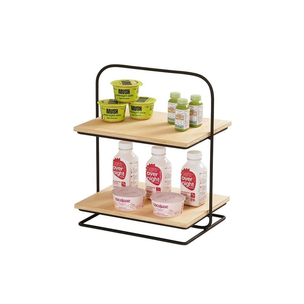 Cal-mil Logan Collection Black Wire 2-tier Modular Merchandiser Frame Only, 10 1/4 X 14 1/4 X 17 1/4 Inch