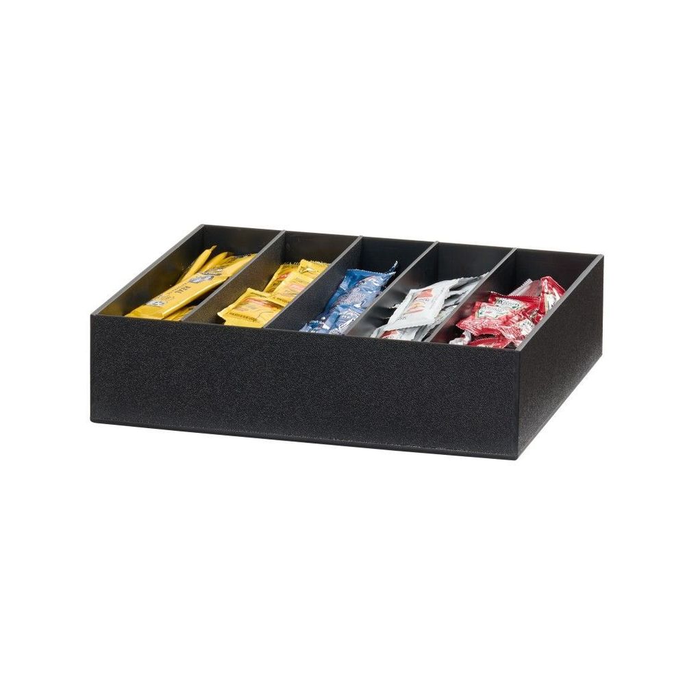Cal-mil Classic Black Abs Divided Condiment Organizer, 17 X 5 X 6 Inch